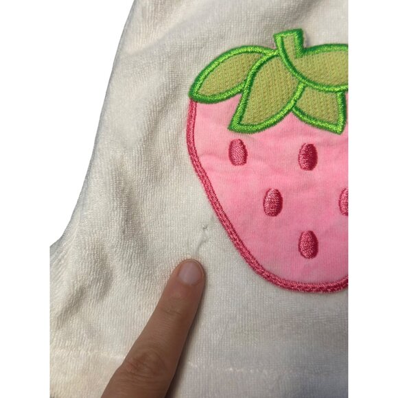 Vintage Circo Toddler Strawberry Hoodie 2T – White & Pink Fleece Sweatshirt - Picture 4 of 9